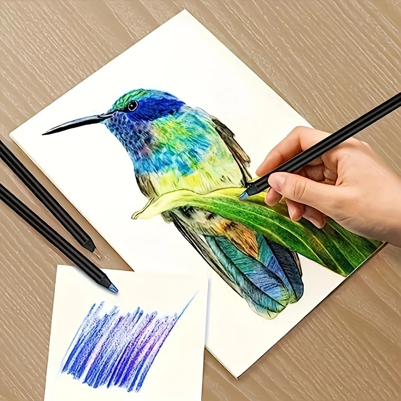 12 Pcs Rainbow Doodle Pencils, Magic Gradient Color, Dust‑Free, 2mm+ Lead Diameter, Art Drawing Pencils for Kids Age 3+
