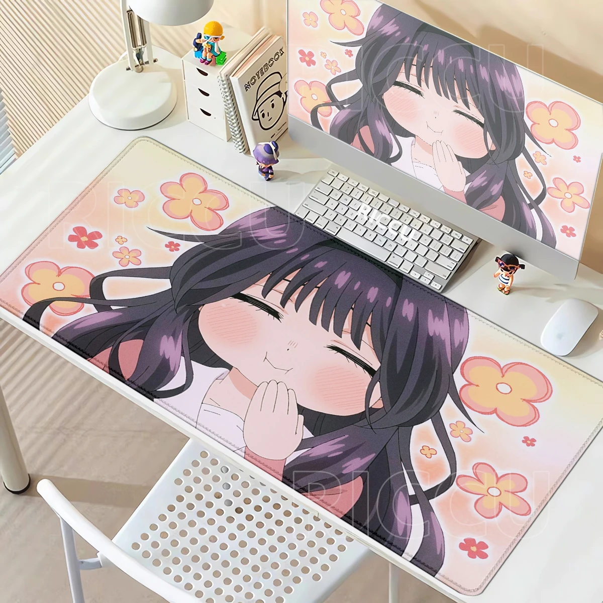 Anime Girl Kaoruko Waguri Mouse Pad The Fragrant Flower Blooms with Dignity Mousepad Office Cute Extended Deskmat PC Accessories