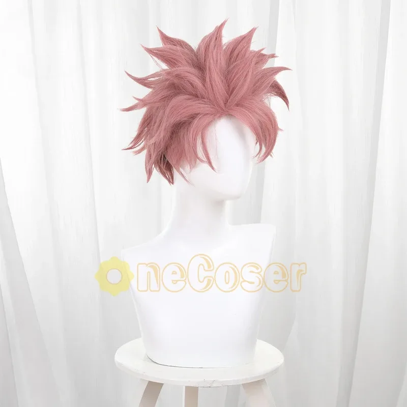 ناتسو دراغنيل شعر مستعار تأثيري أنيمي الجنية الذيل 100 سنة كويست الوشم ملصق ماج الجنية الذيل نقابة أحمر قصير الشعر + غطاء شعر مستعار