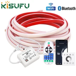 Dimmable COB LED Strip Light 220V 240LEDs/M Wall Touch Wifi Bluetooth With 23key Remote Flexible Adhesive Linear Lighting 1-35M