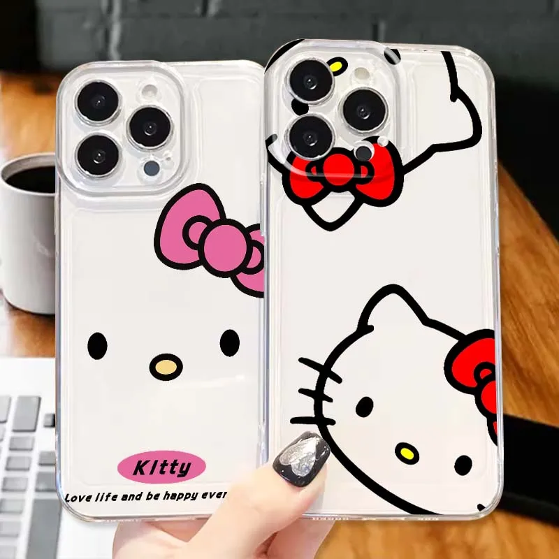 ハローキティ レオパード柄 Apple iPhone 17 16 15 14 13 12 11 Air Pro Max Plus Mini 透明 ソフトフォンケース