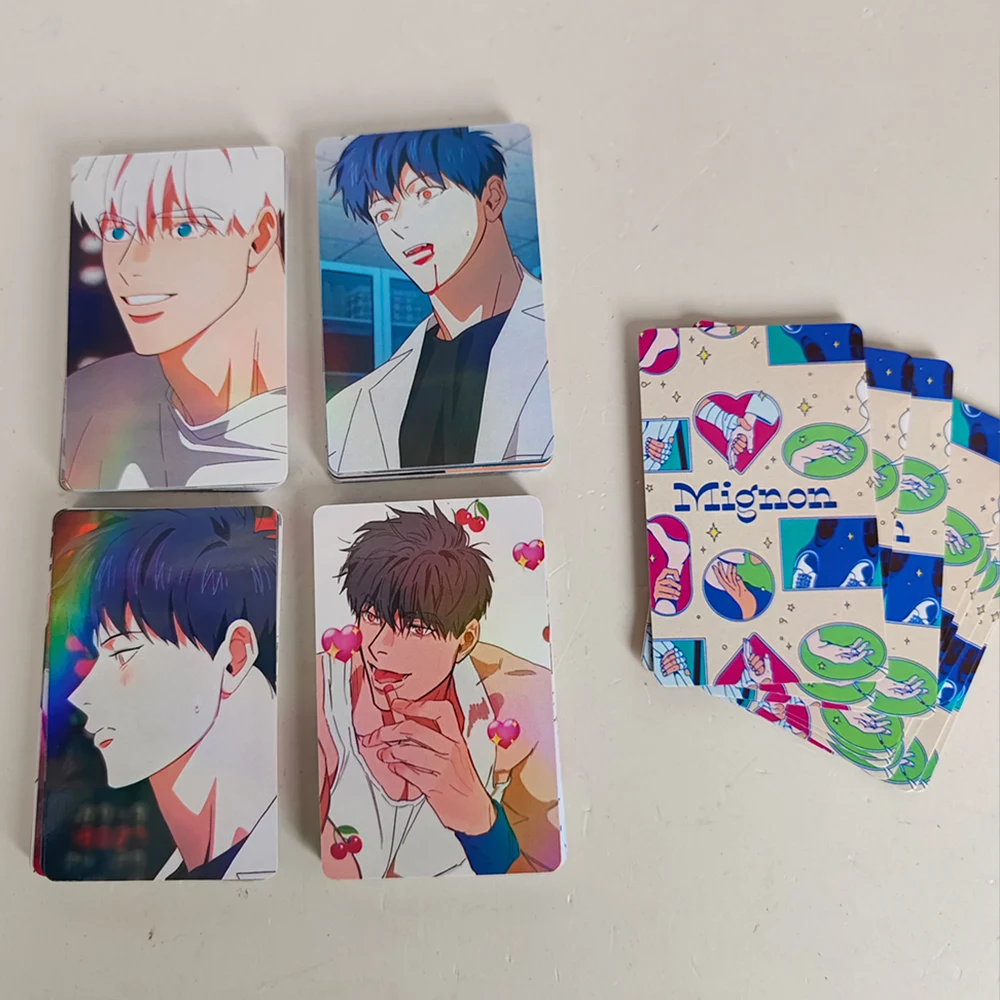 96pc/set Korea Comic Mignon 5.4x8.5cm Round Corner Laser Card Lomo Cards