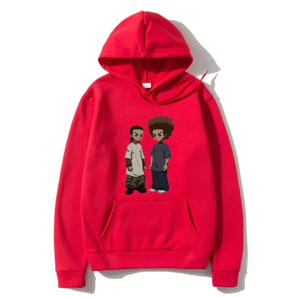 

Hoodies The Boondocks Huey and Riley Print Sweatshirts Men Women Fashion Sweatshirt Harajuku Oversized Hoodie Pullovers Coat