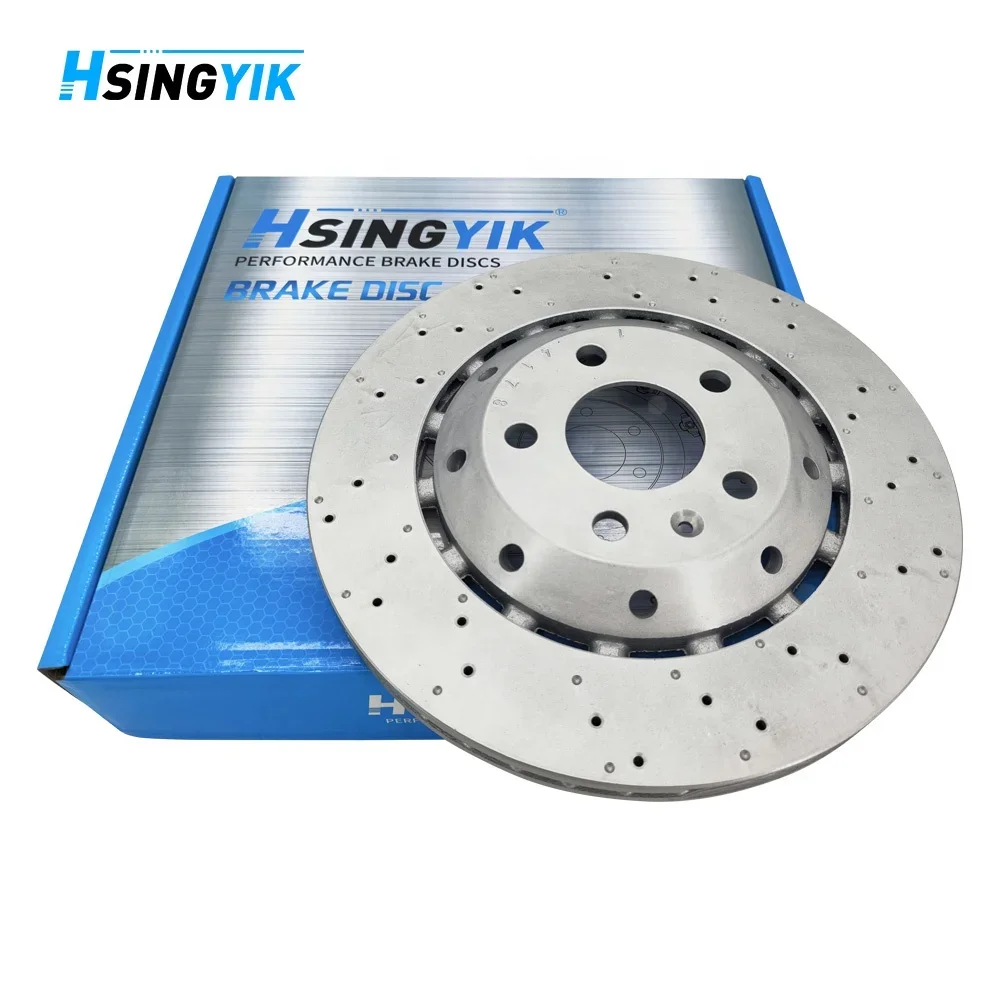 8E0615602D 8E0615601AB Hsingyik Auto Brake System Drilled Rear Brake Disc for Audi A4 RS4 B6 B7