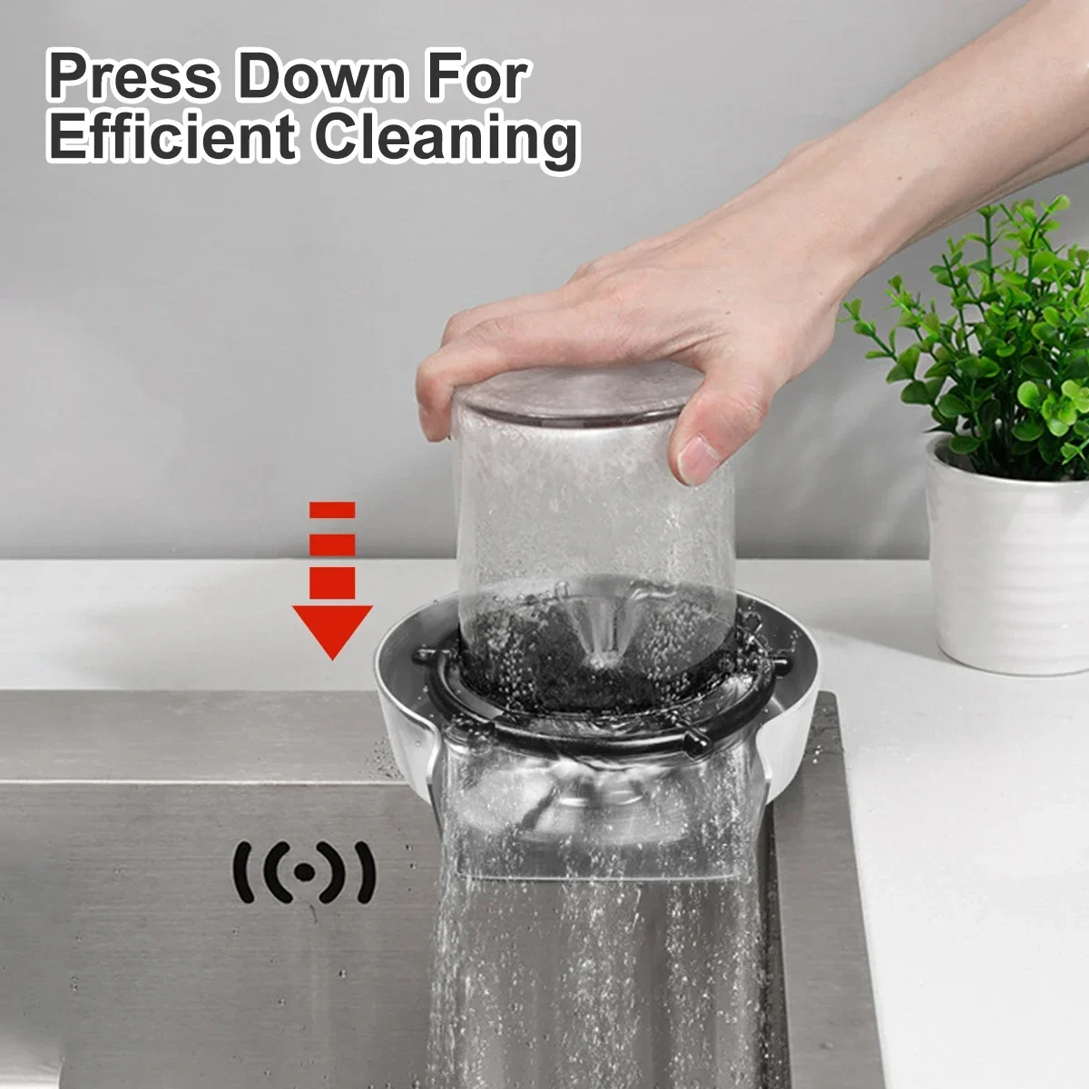 Faucet Glass Rinser For Kitchen Sink Automatic Cup Washer Bar Glass Rinser Coffee Pitcher Wash Cup Tool Kitchen Sink Accessories