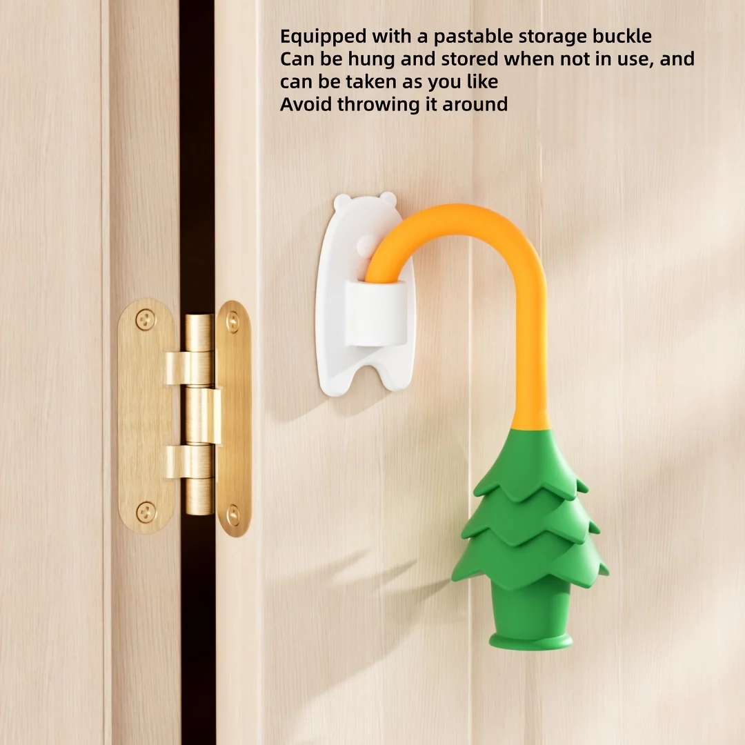Silicone Child Safety Anti-Pinch Hand Door Lock Clamp Hanging Door Stopper Card Type Prevents Closing Finger Pinch Guards