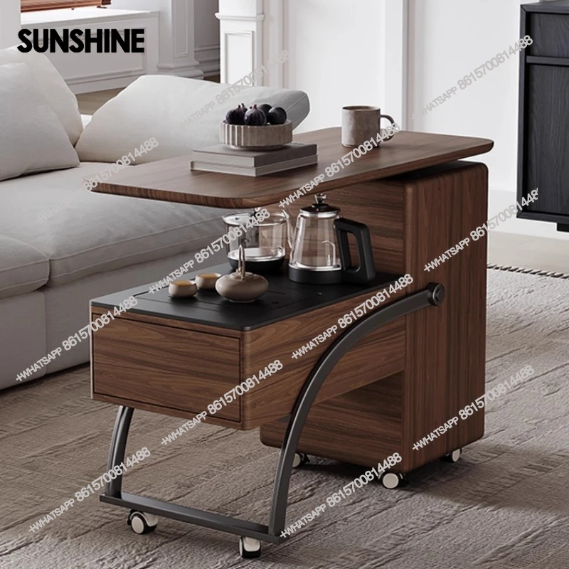 

Exquisite movable tea cart kettle tea making integrated tea table rotating coffee table table