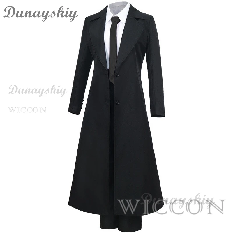 Makima Cosplay Kostüm Anime Kettensäge Makima Cosplay Kostüme Perücke Trench Shirt Krawatte Hosen Männer Frauen Anzüge Halloween Uniform