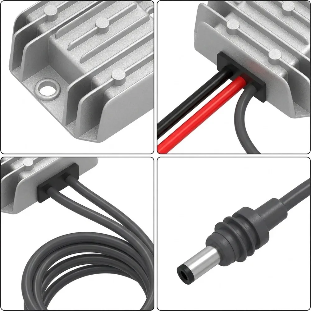30V 3.5A DC Booster for Mini Compatible Devices 12V 24V Input Range Aluminum Housing IP68 Dustproof Waterproof