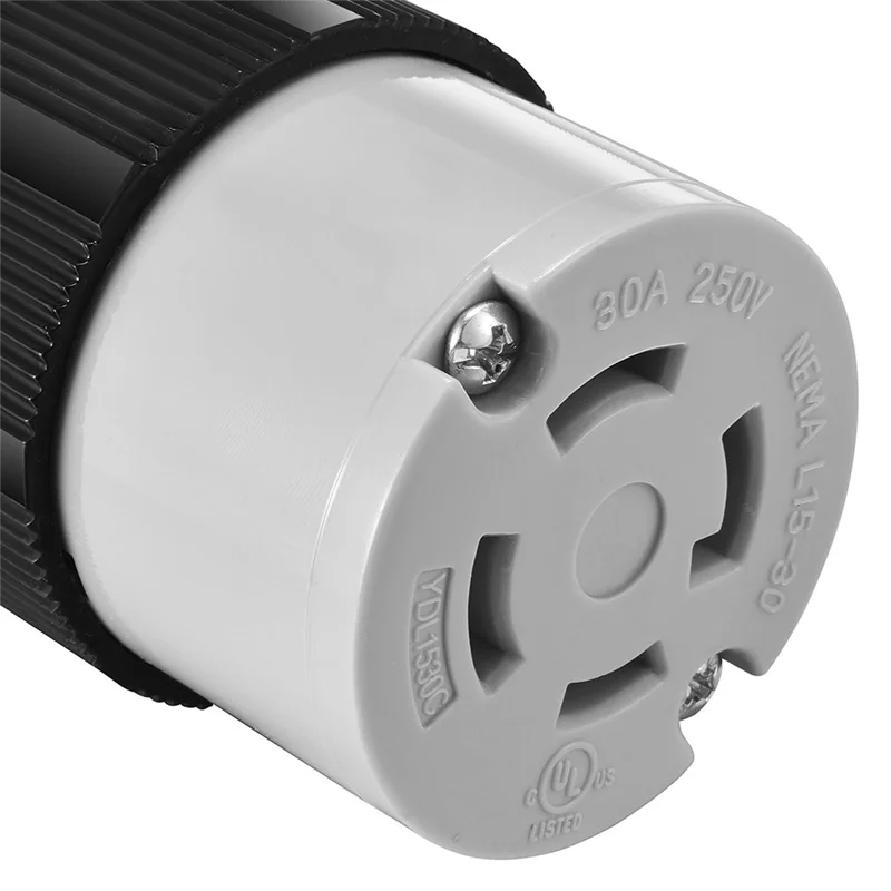 

AB34-Reliable NEMA L15-30P/30C Male/Female Connector, 30 Amp, AC 250V, 3 Pole-4 Wire With Twist Locking And Grounding Feature
