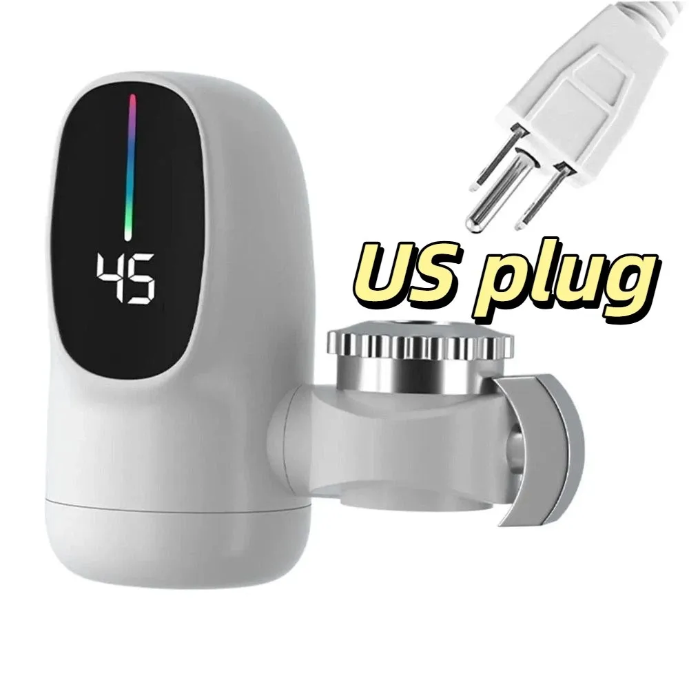 

Проточный водонагреватель 3000 Вт с быстрым нагревом, цифровым дисплеем и индикатором температуры, портативный электрический безрезервуарный нагреватель