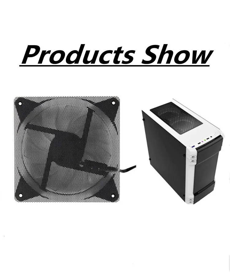 5PCS 6/7/8cm/9cm/12cm/14cm Cuttable Black PVC PC Fan Dust Filter Dustproof Case Computer Mesh Cooling Ultra Fine Dustproof Cover