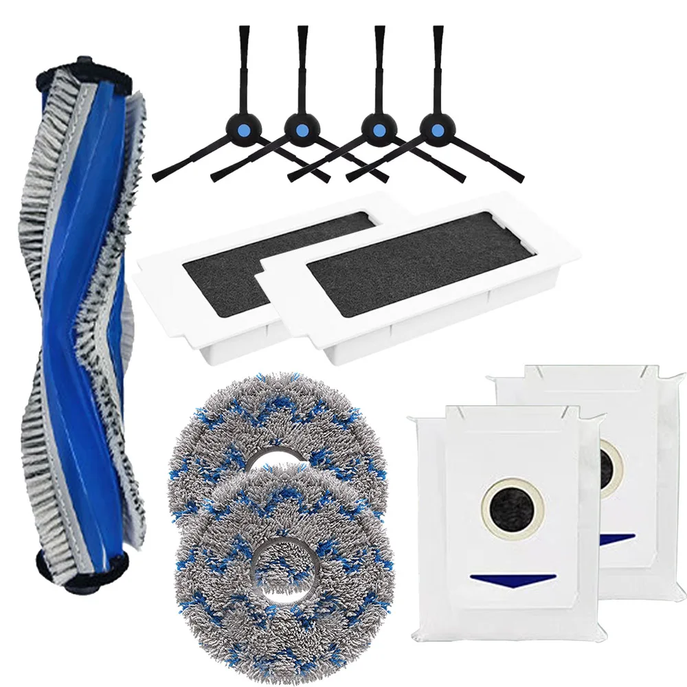 Ecovacs Deebot T30 Pro T30 Max 액세서리용 메인 사이드 브러시 걸레 천, HEPA 필터 먼지 봉투