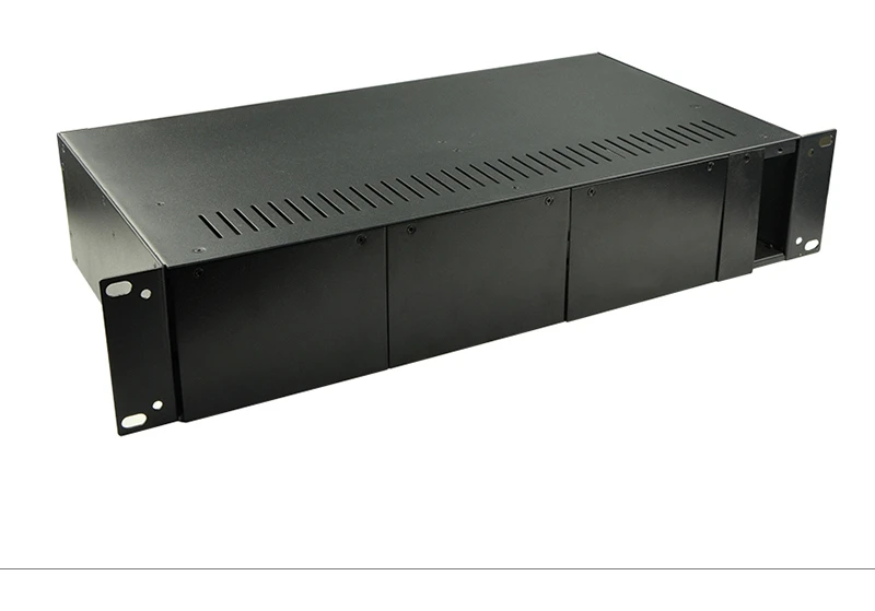 Imagem -02 - Fibra Óptica Media Converter Rack Mount Chassis Vazio Rack Mount Chassis Fonte de Alimentação Simples ou Dupla 2u 14 Slots 19