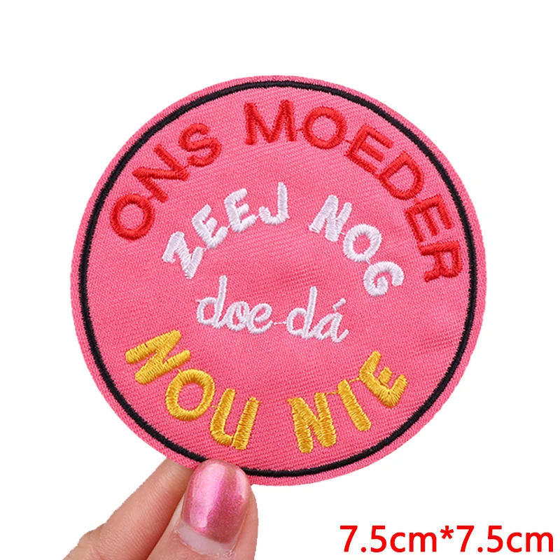 Nederland Oeteldonk embleem volledig geborduurde patches opstrijkbare patches voor kleding DIY Nederland carnaval kikker patch naai sticker
