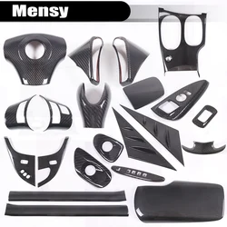 Real Carbon Fiber For Chevrolet Corvette C6 2005-2013 Accessories Car Center Console Steering Wheel Interior Gear Trim Sticker