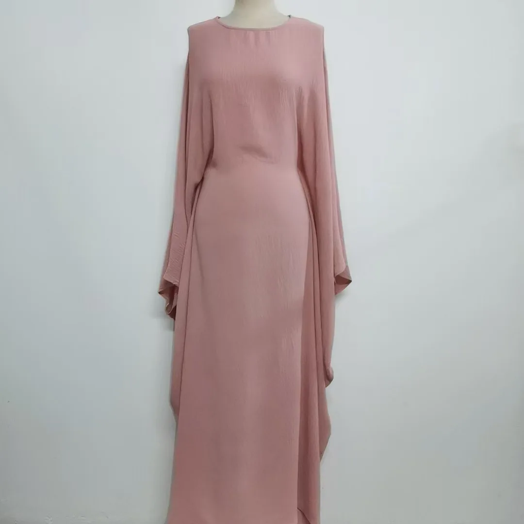 

2025 Wholesale Oem Abaya Design EID Fashion Elegant Luxury Modest Dubai Party Bat Sleeve Abaya Luxury Islam Muslim Dress