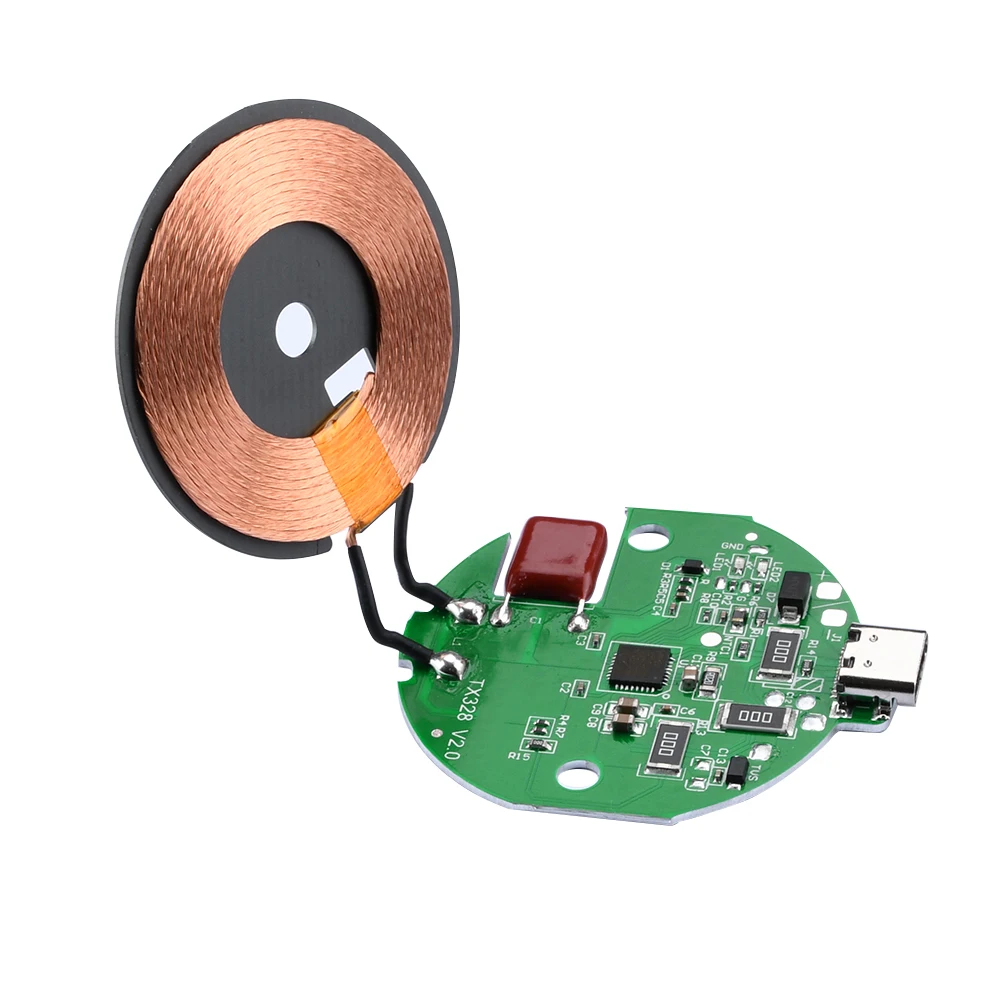 3W 7.5W 10W 15W Wireless Charging Receiver Board with coil Micro USB Wireless Charging Transmitter Module PCBA Circuit Board