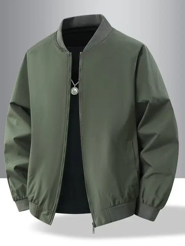 

Мужская легкая куртка-бомбер с воротником-стойкой, осенне-зимняя, новая модная тонкая ветрозащитная куртка-пилот
