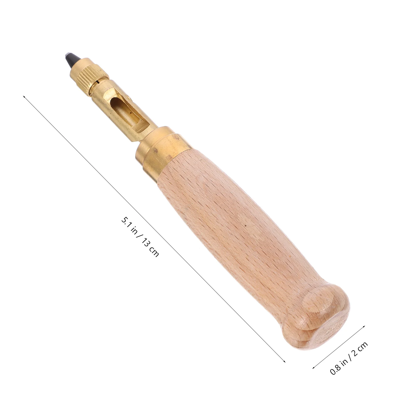 6개 황동 스크류 펀치 나무 손잡이 1.5mm 2mm 2.5mm 3mm 3.5mm 4mm 공예 도구 바느질 종이 인쇄 고무 플라스틱용