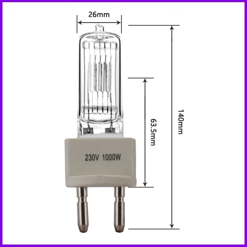 1000W G22 Spotlight Bulb Film and Television Warm Light Tube Camera Bulb 3200K 2000W Photography Bulb Return Light