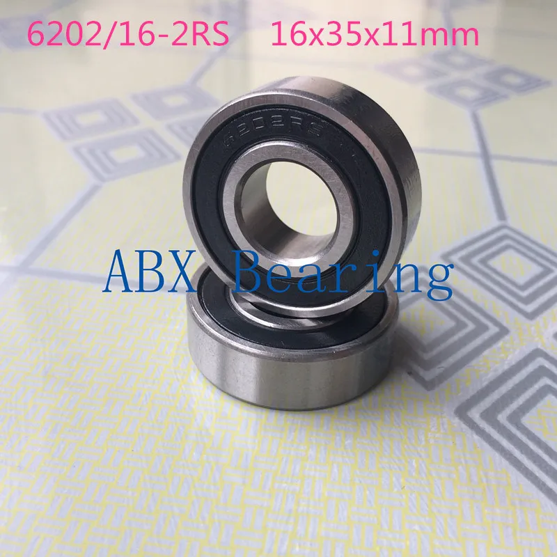 10pcs/lot 16mm ball bearings 6202-16 2RS 6202/16-2RS 6202 bearing 16X35X11 mm CNC,Motors,Machinery,AUTO 16*35*11