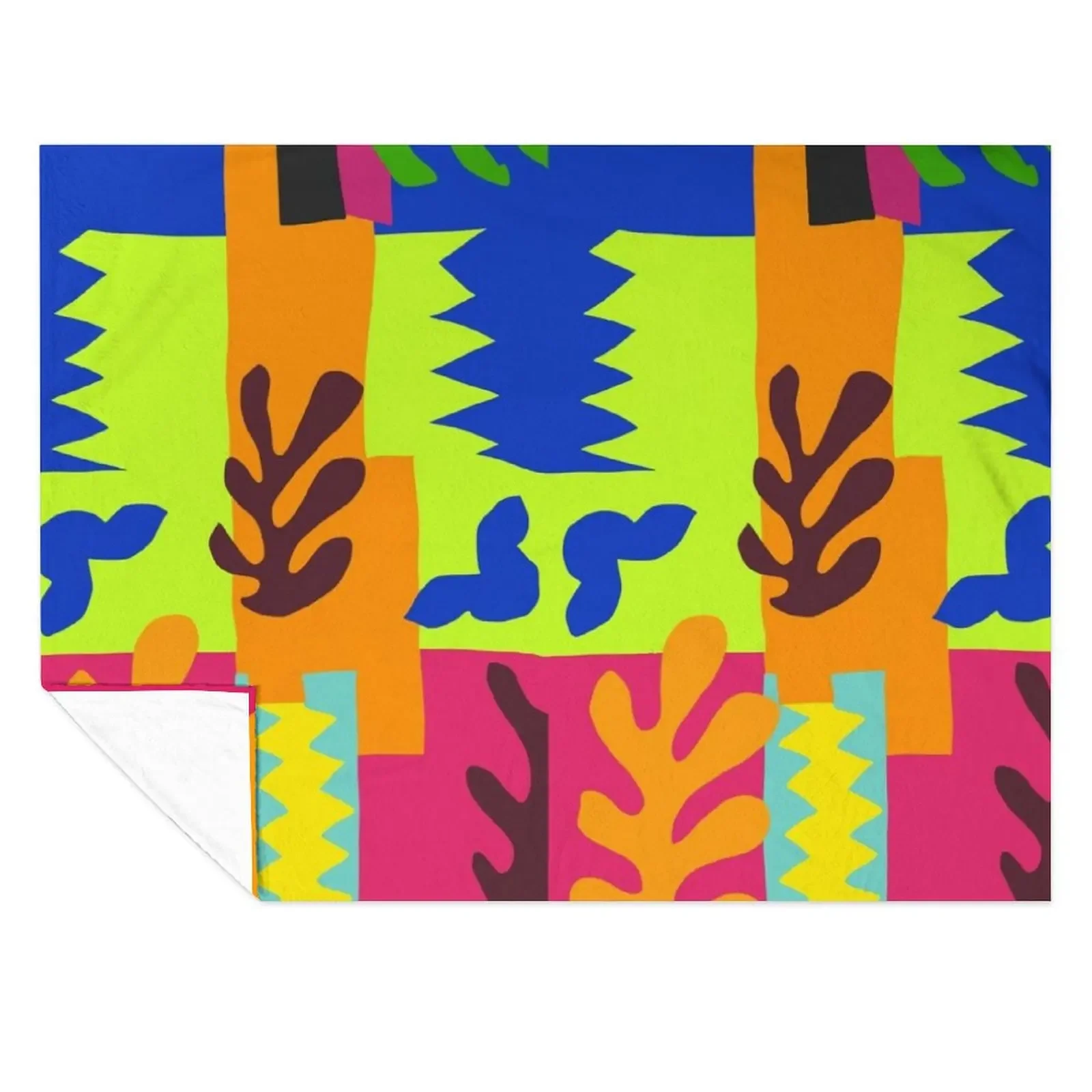 

Matisse Inspired Colorful Collage #3 Throw Blanket Blankets For Sofas Stuffeds Luxury Designer Shaggy Blankets