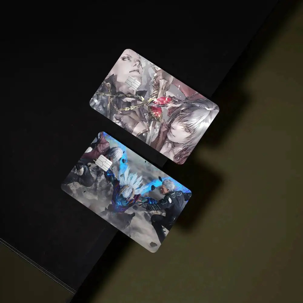 GAME Devil May Cry 100% Hot Sale Amine Credit Debit Bank Card Bus Card Film Skin Sticker 1 Set Of 4 Pcs