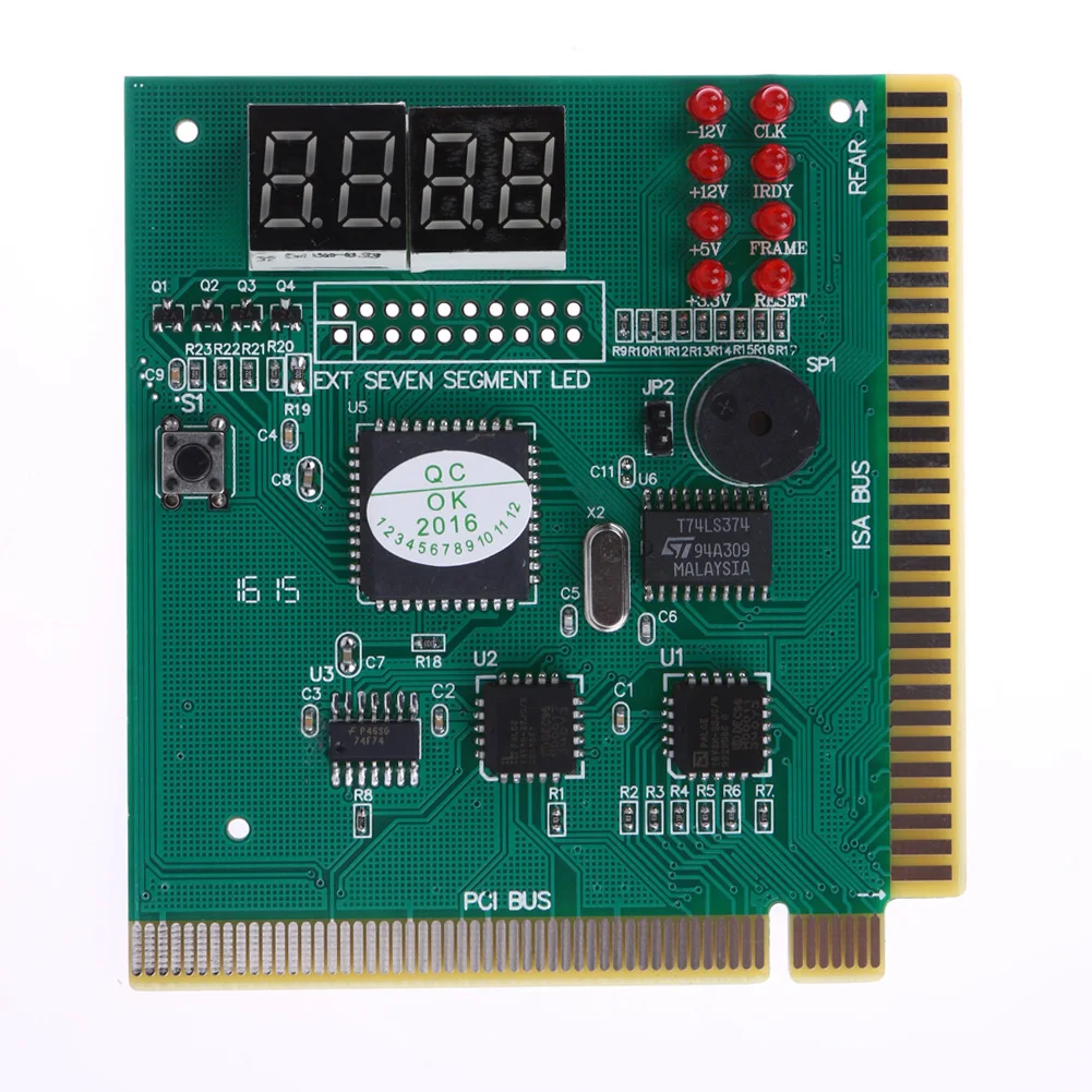 PCI Motherboard Diagnostic Card with Manual for Home Networking PC Desktop Computer Accessories for ISA PCI Bus Mian Board