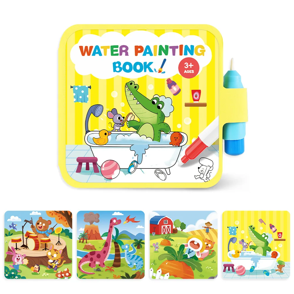 Wiederverwendbares Wasser-Malbuch Magisches Aquarell-Malbuch für Kinder Frühpädagogisches Ruhiges Buch