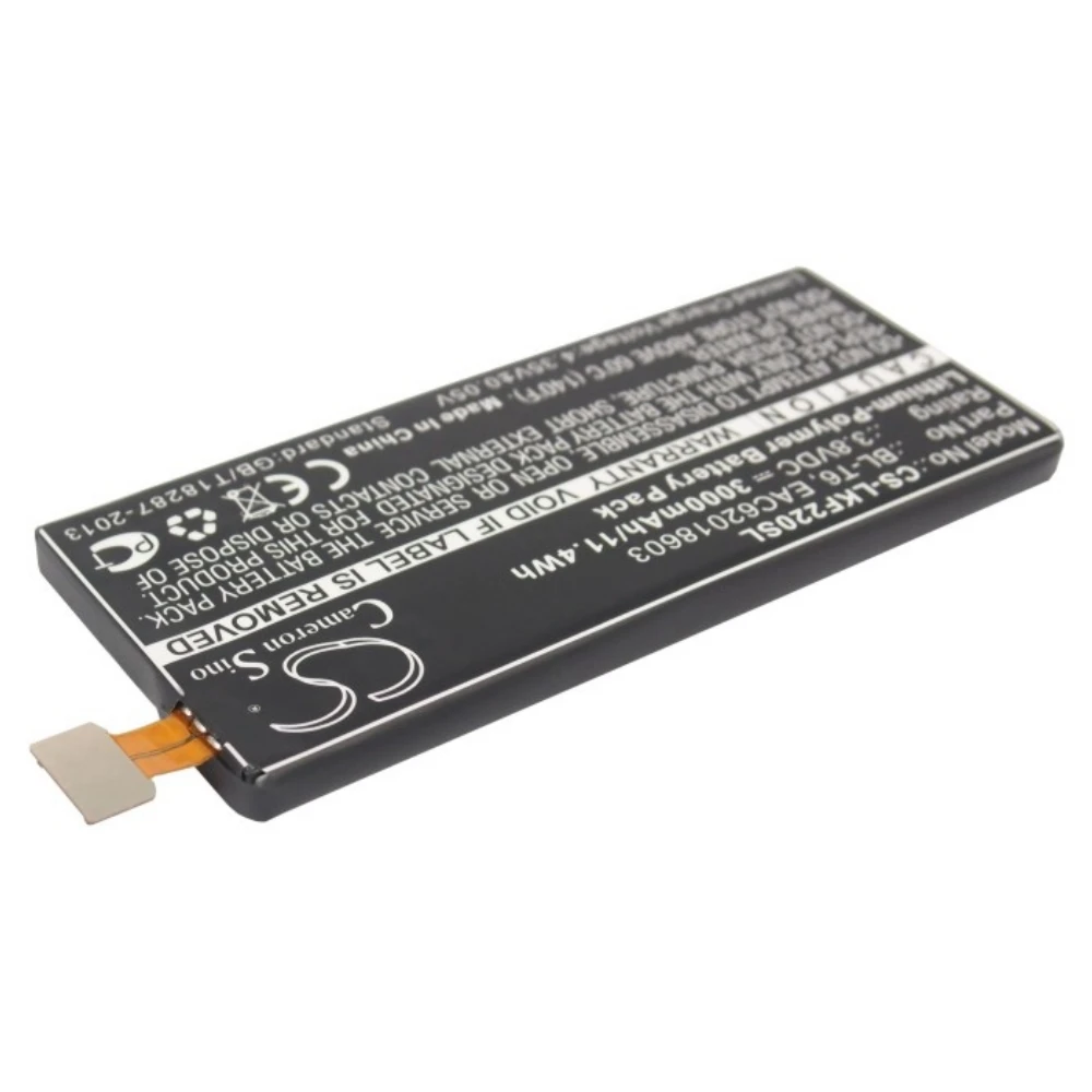 Bateria de smartphone Li-Polymer para LG, 3,8 V, 3000 mAh, modelos compatíveis: F220, F220K, F220L, F220S, Optimus GK