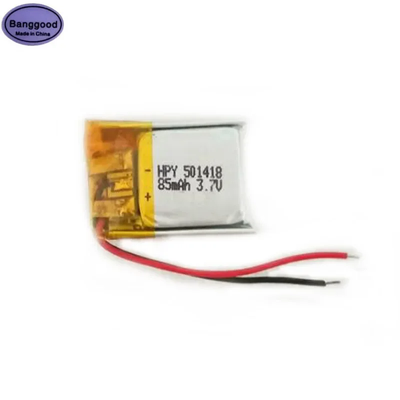 Lot de 10 cellules de batterie lithium polymère aste, 3.7V, 85mAh, 501418, 051418, compatible avec modèle de batterie 501420 051420
