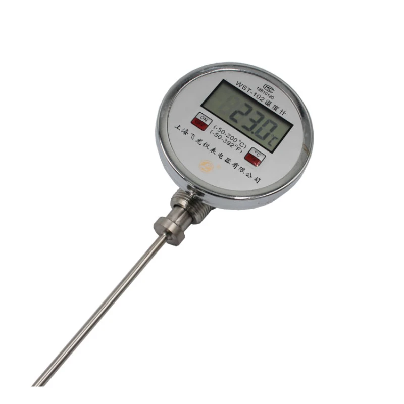 100mm diameter -50-200C temperature range customized probe digital bimetallic bimetal thermometer