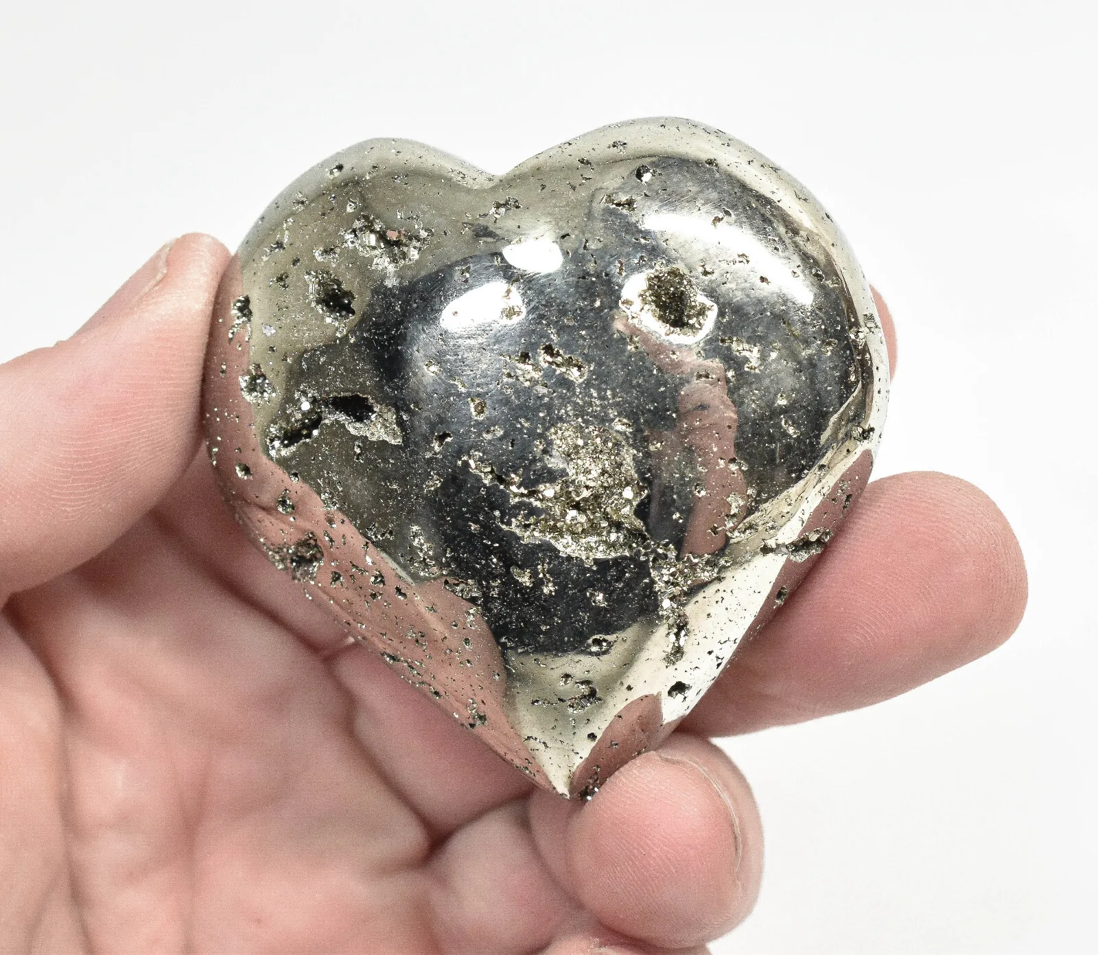 1pc Home Collections 1pcs Natural Pyrite Heart Shape Raw Stones Crystals Decoration Crafts