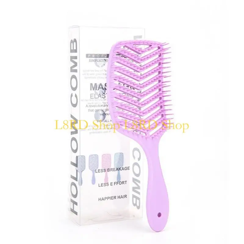 L8RD Practical Hair Comb Detangling Hair Brush Hollow Out Hair Brush Massage Comb