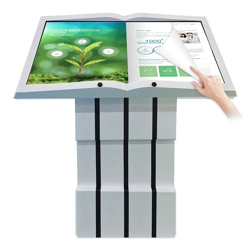 32 42 55 inch electronic book pc all in one virtual projection screen book turning system digital signage touch screen kiosk