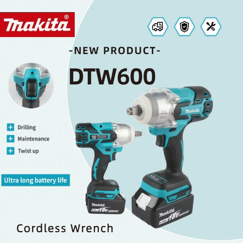 マキタ-dtw600-コードレスインパクトレンチ高トルクブラシレス電動レンチ充電式自動車修理-18v-20v-電動工具