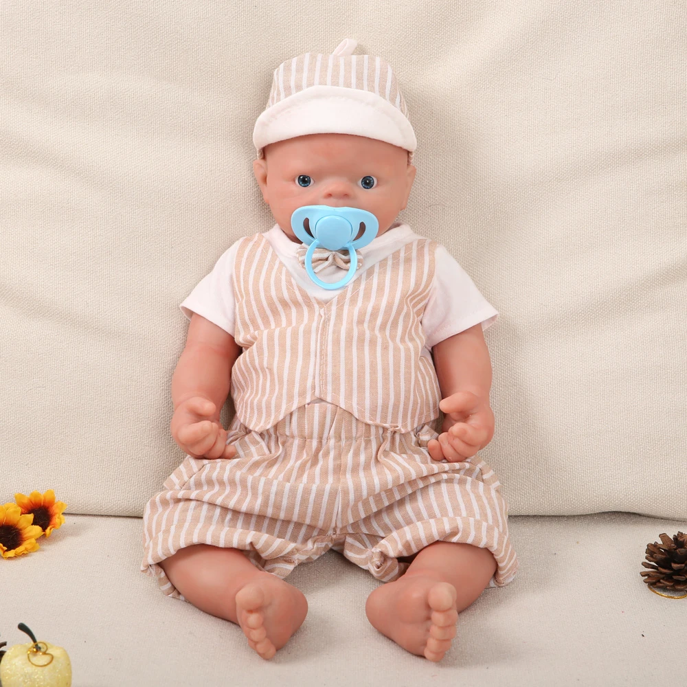 WW1501 46cm 3.3kg 100% Full Body Silicone Reborn Baby Doll Unpainted Unfinished Realistic Dolls Lifelike Newborn Baby DIY Blank