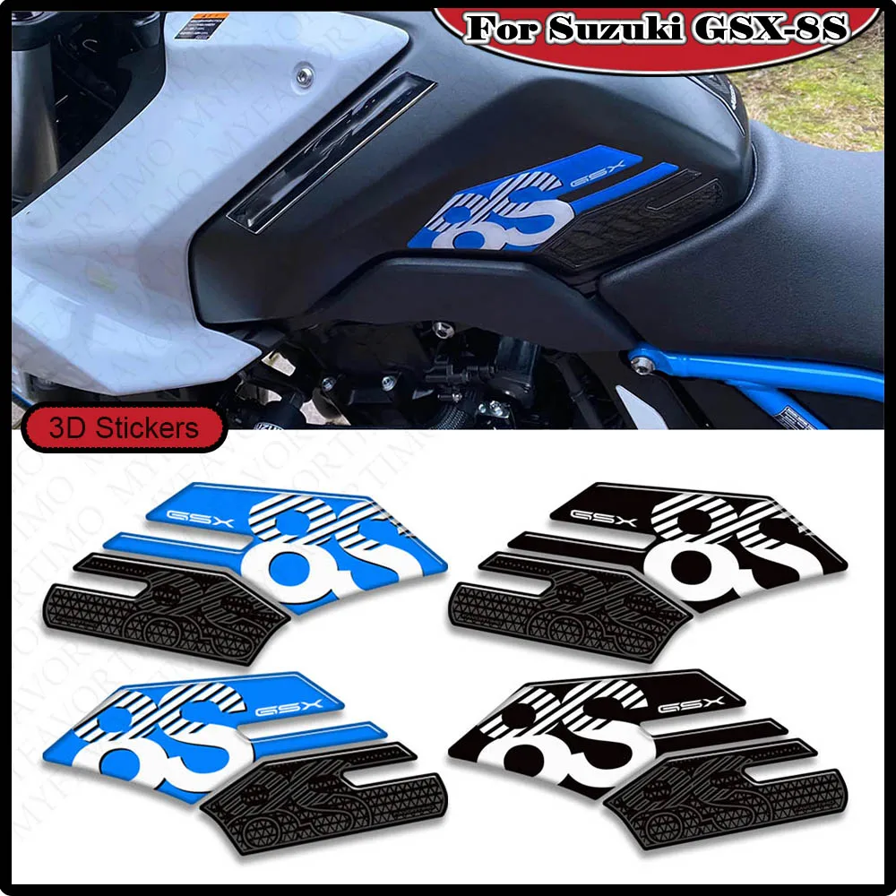 

Motorcycle Tank Pad Side Grips Gas Fuel Oil Kit Knee Fairing Fender Protector Stickers For Suzuki GSX-8S GSX 8S GSX8S 2023-2025