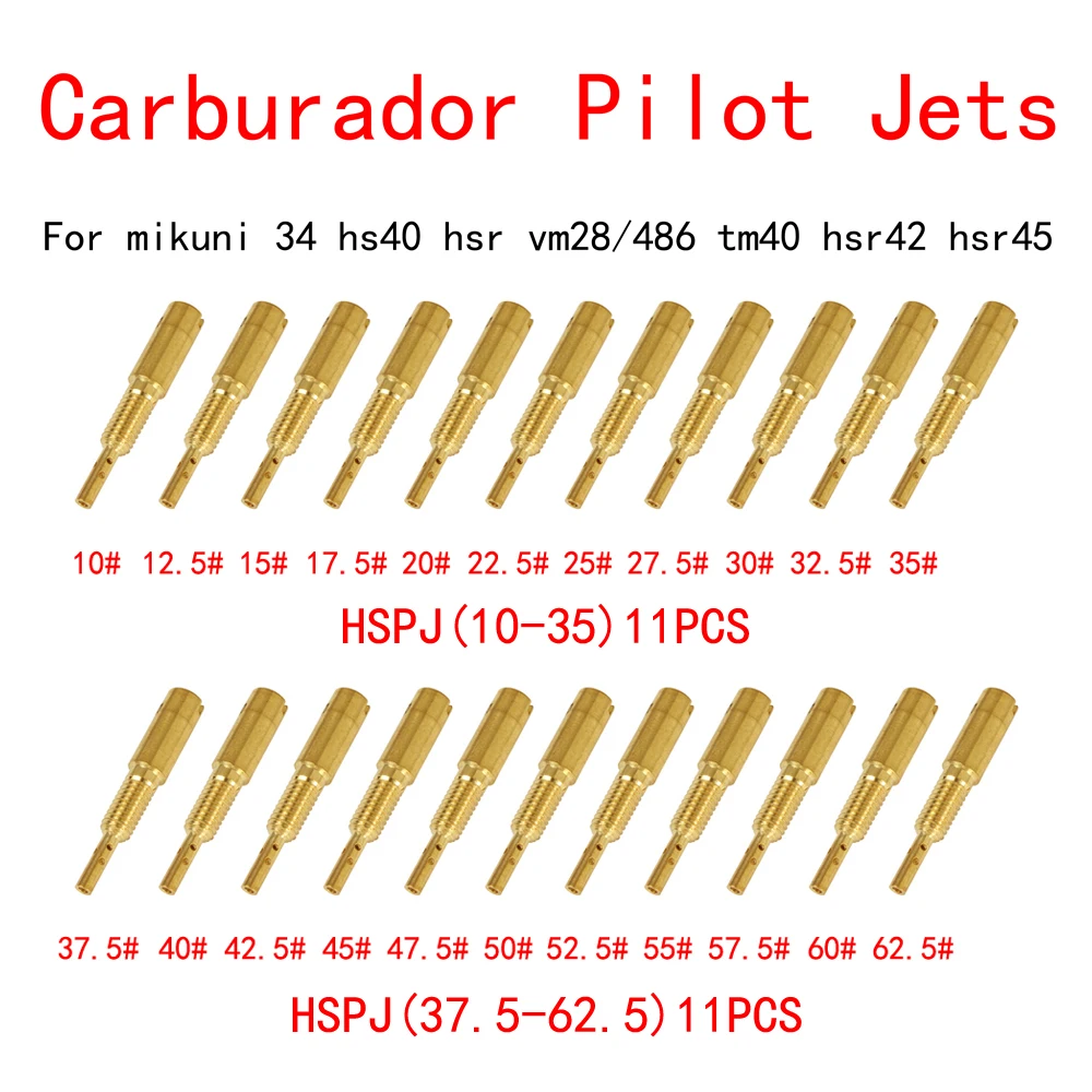 Mortorcycle Slow Pilot Jet Set vm28/486  For mikuni HS40 HSR42/45/48 RS34-RS40 TM33 TM36 TM40 tamanhos 1994-65 Carburetor nozzle