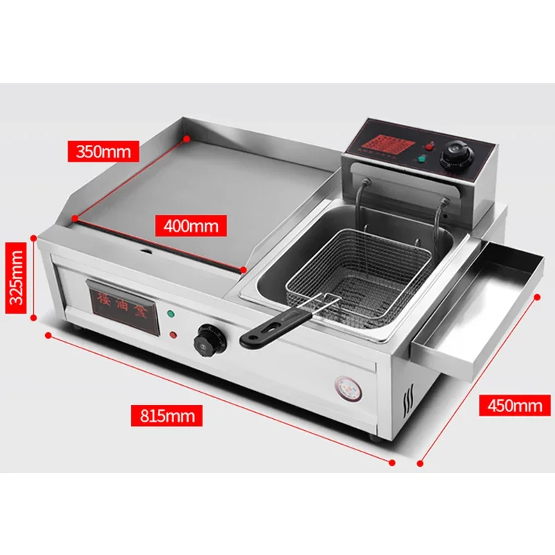 Electric Griddle Commercial Gas Griddle Fryer All-in-one MachineTeppanyaki Frying Pan Kanto Boiled Noodles fryer Oden