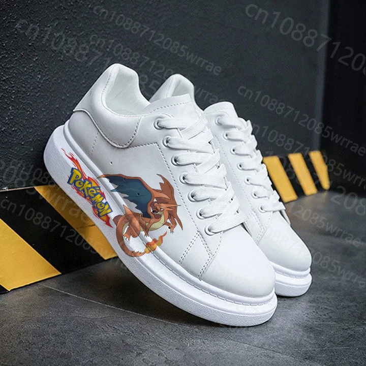 بوكيمون تشارزارد Simple Campus Fashion حذاء كاجوال أبيض للرجال والنساء حذاء جري رياضي متين هدية