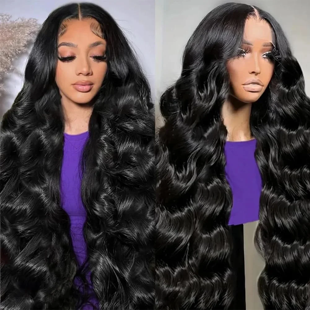 

42 Inch Body Wave Human Hair Front Wig 13x6 13x4 Hd Lace Transparent Frontal wig Pre Plucked Brazilian Human Hair Wigs For Women
