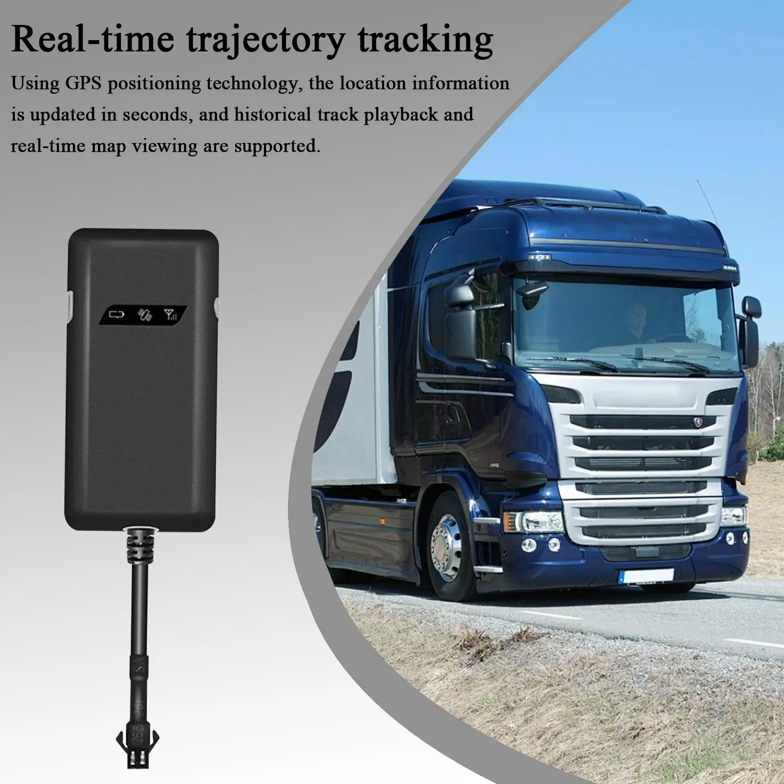 GPS Tracker for Vehicles Wired GPS Tracker Tracking Device for Vehicles Alarms Shock Sensor for Van Cargo Trailer Boat Motorbike