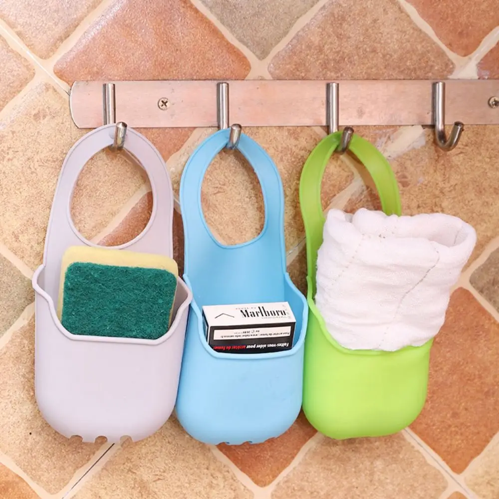 

1Pc Creative Candy Color Sink Hanging Storage Bag Sink Drain Rack Kitchen Storage Basket Kitchen Bathroom Accessories