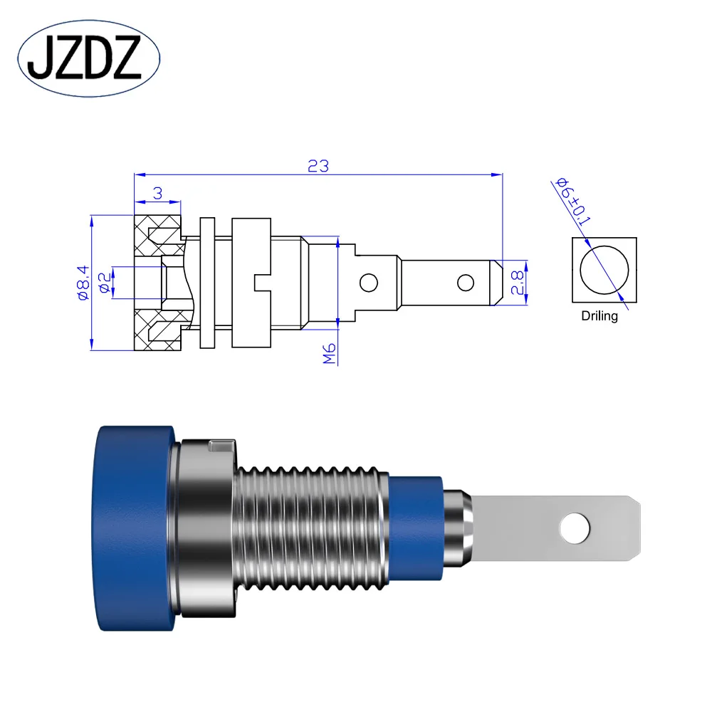 10pcs 2mm Banana Socket Binding Post Electrical Connector Terminal Nut Banana Plug Jack Test Hole DIY Parts J.40004