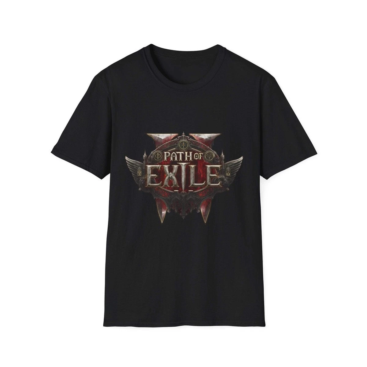 Path of Exile Official Logo Print T Shirt Classic Dark Fantasy ARPG Game Cotton Short Sleeve Unisex Gamer Casual Streetwear Tops