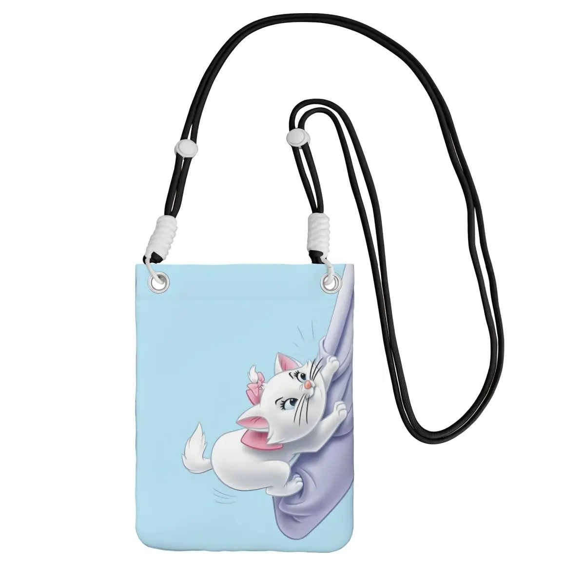 

Custom Marie Cat Carry A Mobile Phone Bag Diagonally Men Women Cute Persian Cat Mobile Phone Bag for Traveling Phone Money Pouch