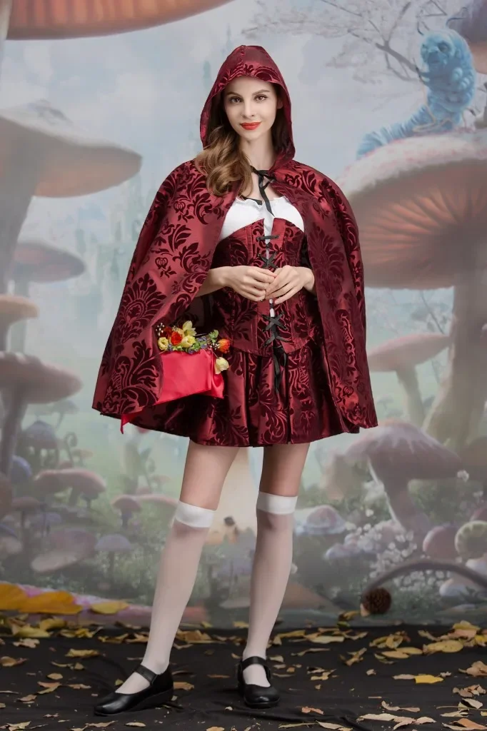 Plus Size Cosplay Costume Little Red Riding Hood Sexy Dress Adults Carnaval Purim Costume Women Halloween Costumes