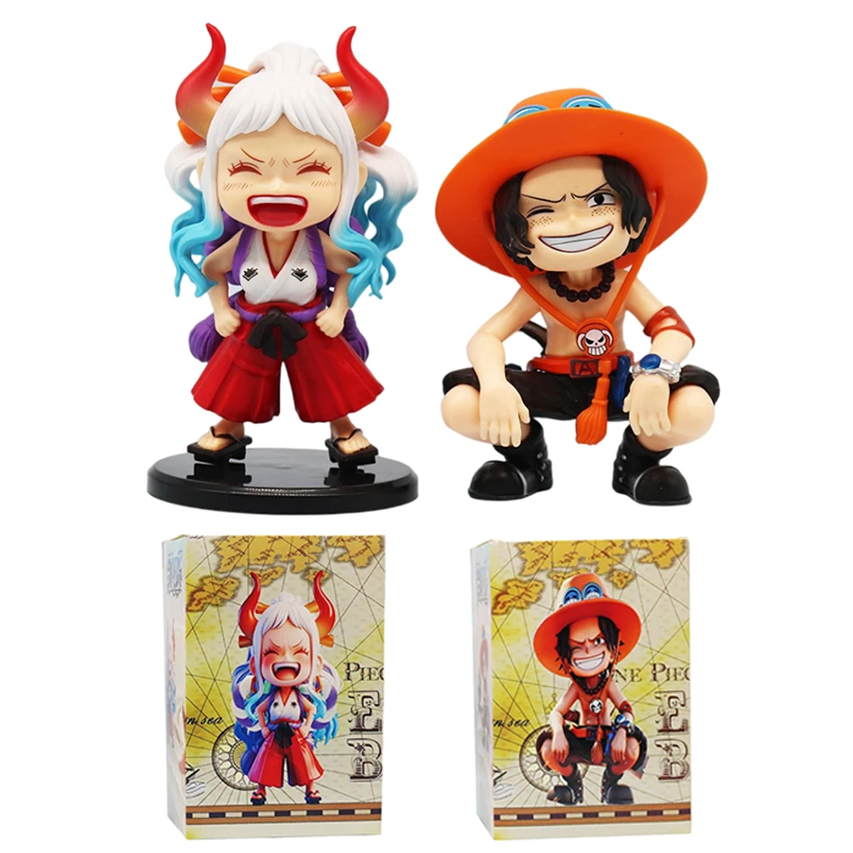 Anime One Piece Monkey D. Luffy Roronoa Zoro Sanji Portgas·D· Ace Yamato Q Versie Anime Figural Pvc Model SurpriseToy Kerstcadeau - afbeelding 1
